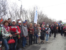 Сотрудники филиала ООО "Газпром флот" в г. Мурманск на праздничном шествии